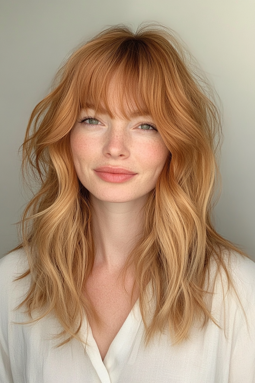 15. Strawberry Fields (Shaggy Haircuts With Curtain Bangs) - Shaggy Haircuts With Curtain Bangs