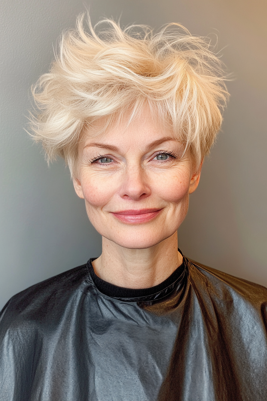 3. Wispy Pixie in Light Blonde (Haircuts For Older Women With Thick Hair) - Haircuts For Older Women With Thick Hair