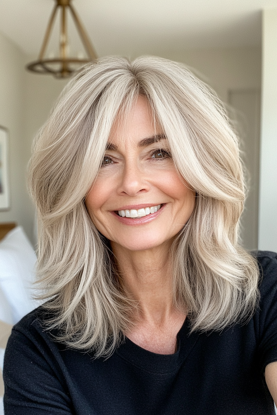 5. Soft Shag - Sandy Blonde (Hairstyles For Women Over 60 With Fine Hair) - Hairstyles For Women Over 60 With Fine Hair