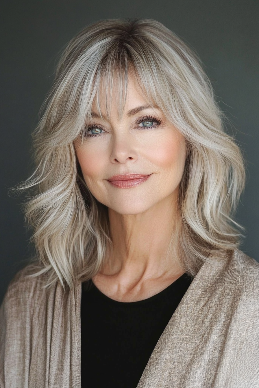 12. Wispy Layers - Medium Blonde (Hairstyles For Women Over 60 With Fine Hair) - Hairstyles For Women Over 60 With Fine Hair