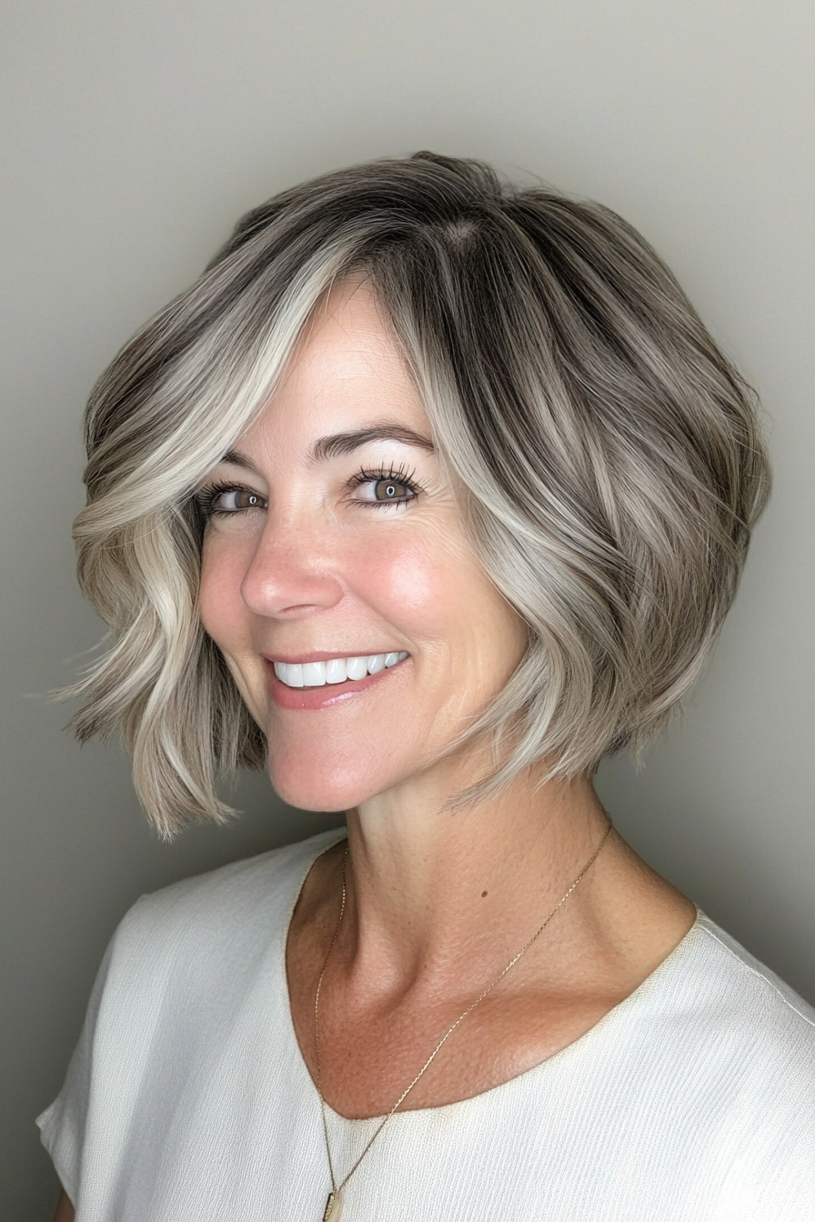 19. Bob with Soft Beachy Waves - Dark Blonde (Short Bob Hairstyles For Women Over 50) - Short Bob Hairstyles For Women Over 50